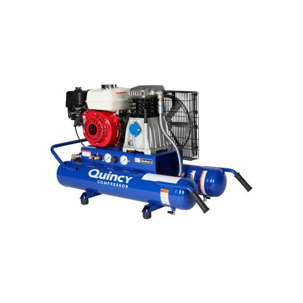 Quincy Compressor Quincy PAT38 Portable Gas Air Compressor w/ Honda GX Engine, 5.5 HP, 8 Gallon, Wheelbarrow 1129102812 - main